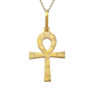 Diamond Ankh Pendant in 14k Yellow Gold 1.5 Ctw